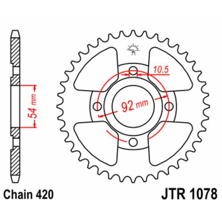 Kit chaîne EK/JT 420SH 11/47 - couronne standard