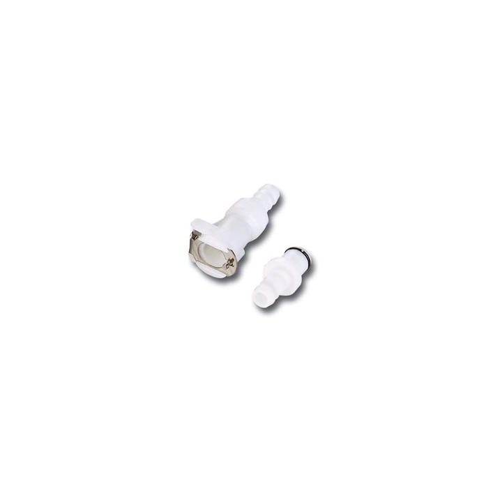 Raccord rapide MOTION PRO Ø6mm simple blocage blanc | Oxmoto