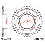 Kit chaîne EK/JT 525SRX2 16/38 - couronne standard
