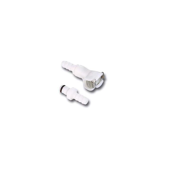 Raccord rapide MOTION PRO Ø8mm simple blocage blanc | Oxmoto