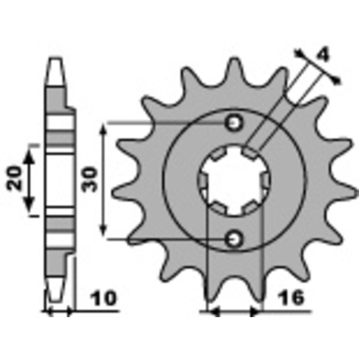 Kit chaîne EK/PBR 520 SRX2 - 13/42-112 - Couronne acier standard