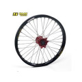 Roue avant complète haan wheels 21x1,60x36t jante or/moyeu bleu/rayons argent/têtes de rayons argent