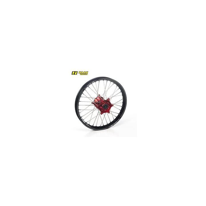 Roue arrière complète haan wheels a60 19x2,15x36t jante noir/moyeu rouge/rayons argent/têtes de rayons argent 1076691001