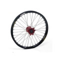 Roue avant complète ART 21x1,60x36t jante noir/moyeu or/rayons argent/têtes de rayons argent