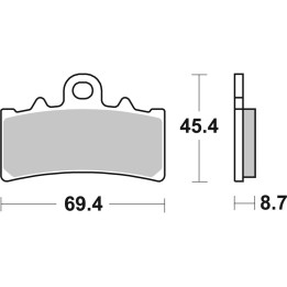 Plaquettes de frein Brembo route métal fritté - 07GR18SA