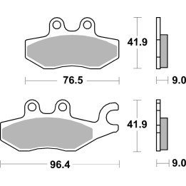 Plaquettes de frein Brembo Scooter métal fritté - 07060XS