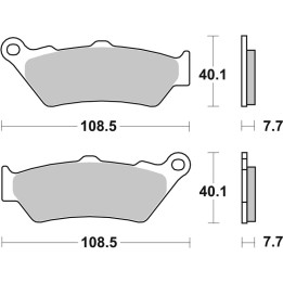 Plaquettes de frein Brembo route métal fritté - 07BB03LA
