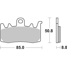 Plaquettes de frein Brembo route métal fritté - 07BB38SA