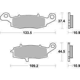 Plaquettes de frein Brembo route métal fritté - 07KA15SP
