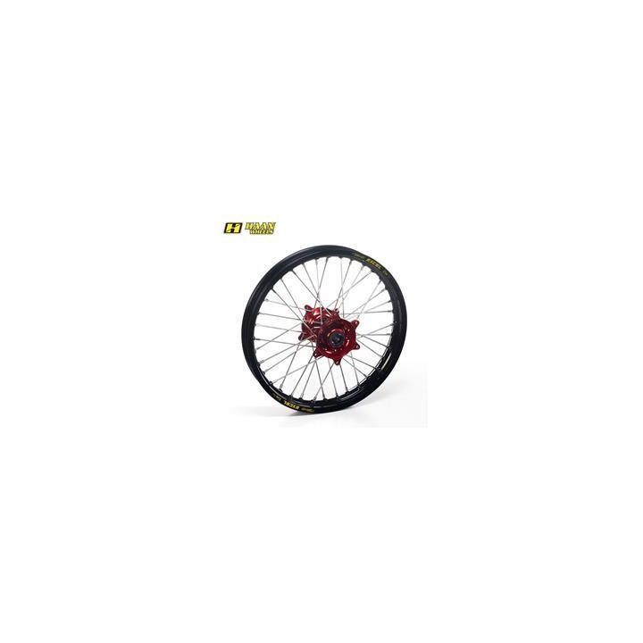 Roue arrière complète haan wheels 18x2,15x36t jante bleu/moyeu or/rayons argent/têtes de rayons argent 1076244008