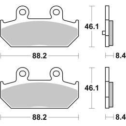 Plaquettes de frein Brembo Scooter métal fritté - 07058XS