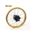 Roue avant complète haan wheels 21x1,60x36t jante or/moyeu noir/rayons argent/têtes de rayons argent
