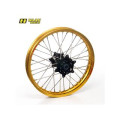 Roue arrière complète haan wheels 18x2,15x36t jante or/moyeu noir/rayons argent/têtes de rayons argent