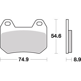 Plaquettes de frein Brembo route carbone céramique - 07BB2507