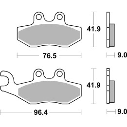 Plaquettes de frein Brembo Scooter métal fritté - 07056XS