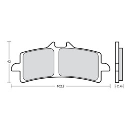 Plaquettes de frein Brembo UPGRADE Type M497 Z10 - Racing