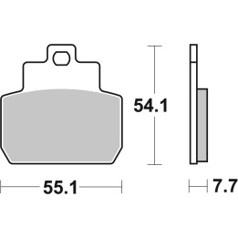 Plaquettes de frein Brembo Scooter métal fritté - 07061XS