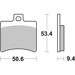 Plaquettes de frein Brembo Scooter métal fritté - 07020XS
