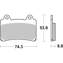 Plaquettes de frein Brembo route métal fritté - 07YA35SA