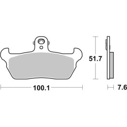Plaquettes de frein Brembo route carbone céramique - 07BB1606