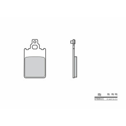 Plaquettes de frein Brembo Scooter carbone céramique - 07009