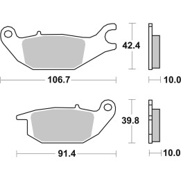 Plaquettes de frein Brembo route carbone céramique - 07HO4905