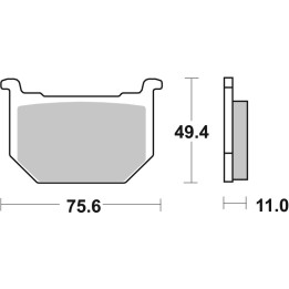 Plaquettes de frein Brembo route carbone céramique - 07SU0312