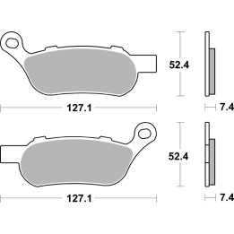 Plaquettes de frein Brembo route métal fritté - 07HD07SP