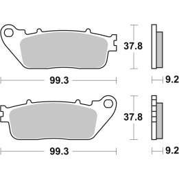 Plaquettes de frein Brembo route carbone céramique - 07HO13CC