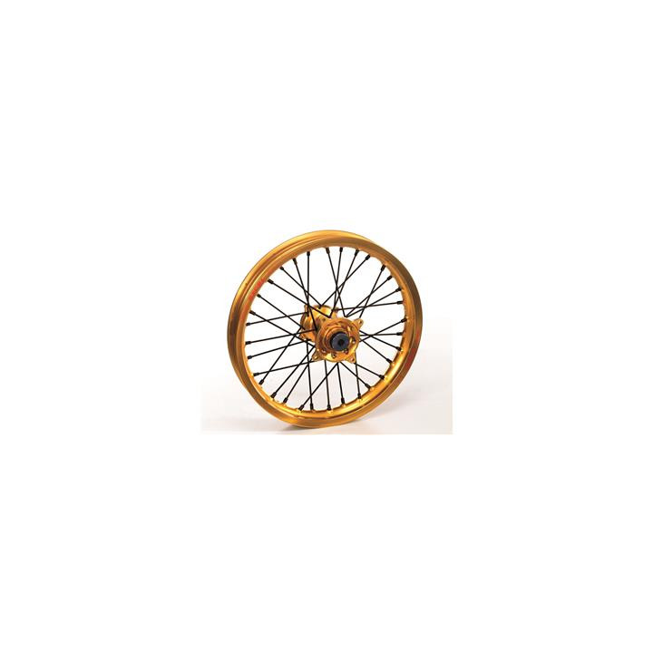 Roue arrière complète haan wheels 17x4,50x36t jante or/moyeu or/rayons noir/têtes de rayons noir