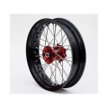 Roue avant complète ART sm 17x3,50x36t jante noir/moyeu rouge/rayons argent/têtes de rayons argent 1076737001
