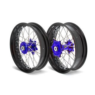 Kit roues complètes avant + arrière ART sm 17x3,50/17x4,50 jante noir/moyeu bleu Husqvarna 3033519