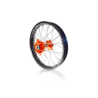 Kit roues complètes avant + arrière ART mx 21x1,60/18x2,15 jante noir/moyeu orange KTM 3033492