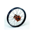Roue arrière complète haan wheels a60 19x2,15x36t jante noir/moyeu magnésium/rayons argent/têtes de rayons argent
