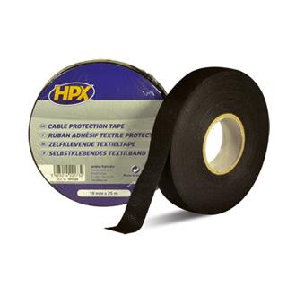 Ruban adhésif coton HPX noir 19mm x 25M | Oxmoto