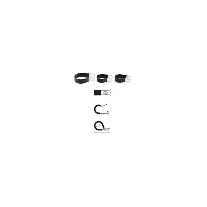 Serre-câble Bihr inox caoutchouc fin ø14,3mm 10 pièces