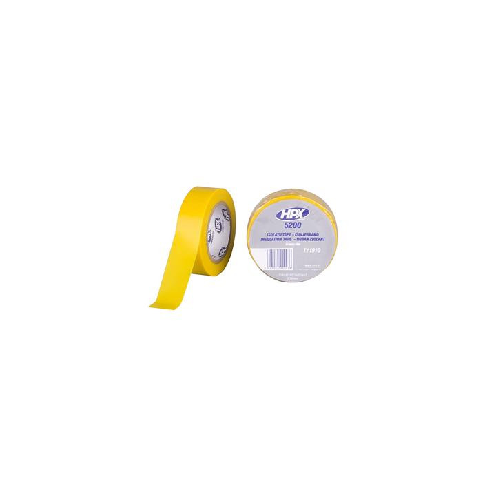 Ruban adhésif isolant HPX jaune 19mm x 10M | Oxmoto