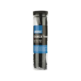 Colliers nylon Draper multi-tailles noir 200 pièces | Oxmoto