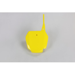 Plaque numéro frontale UFO jaune Suzuki RM85 | Oxmoto