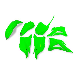 Kit plastique UFO vert fluo Kawasaki KX85 | Oxmoto