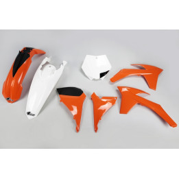 Kit plastique UFO couleur origine orange/blanc KTM | Oxmoto