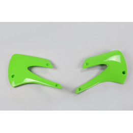 Ouïes de radiateur UFO vert Kawasaki KX85/80 | Oxmoto