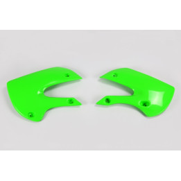 Ouïes de radiateur UFO vert Kawasaki KX65/KLX110 | Oxmoto