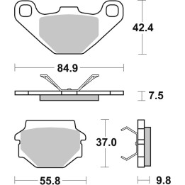 Plaquettes de frein Brembo route carbone céramique - 07BB0708