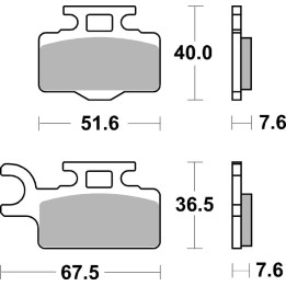 Plaquettes de frein Brembo Off-Road métal fritté - 07KA27SX
