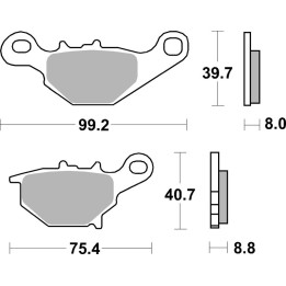 Plaquettes de frein Brembo Off-Road métal fritté - 07SU31SD