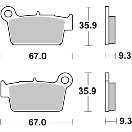 Plaquettes de frein Brembo Off-Road métal fritté - 07YA41SD