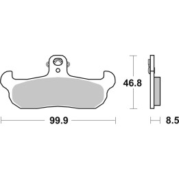 Plaquettes de frein Brembo route carbone céramique - 07BB0907