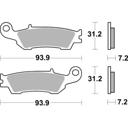 Plaquettes de frein Brembo Off-Road métal fritté - 07YA47SX