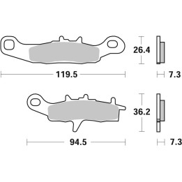 Plaquettes de frein Brembo Off-Road métal fritté - 07KA22SX